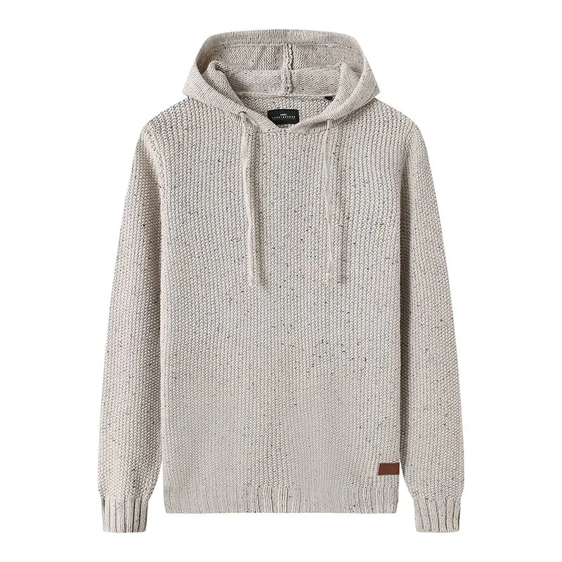 Knit Sweater Hoodie Men's