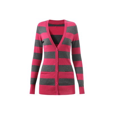 Женский кардиган с V-вырезом и карманами