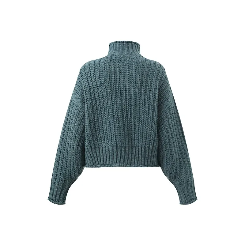 women's winter high neck sweater-1